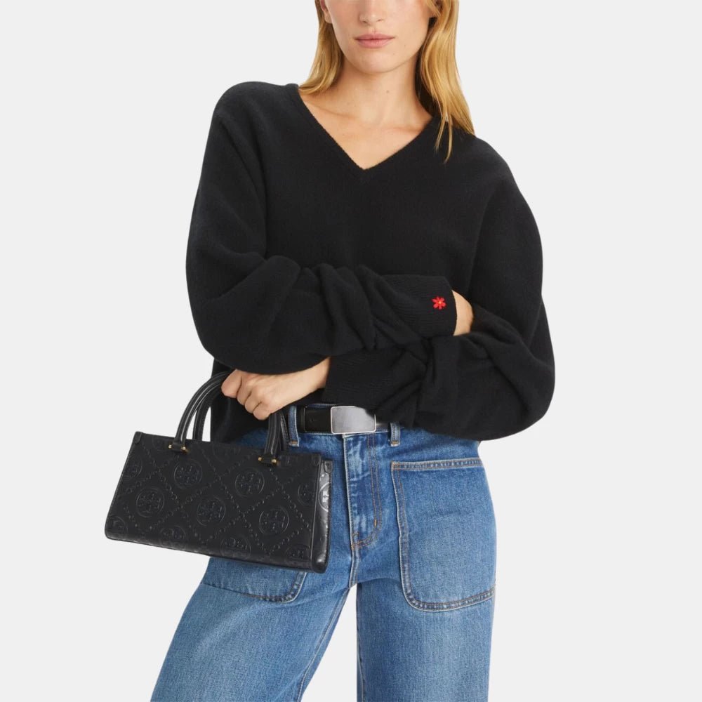 Tory Burch T Monogram Embossed Small Rectangular Tote Bag - DIVA ONLINE STORE
