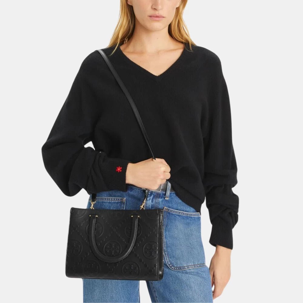 Tory Burch T Monogram Top - Handle Embossed Tote Bag - DIVA ONLINE STORE
