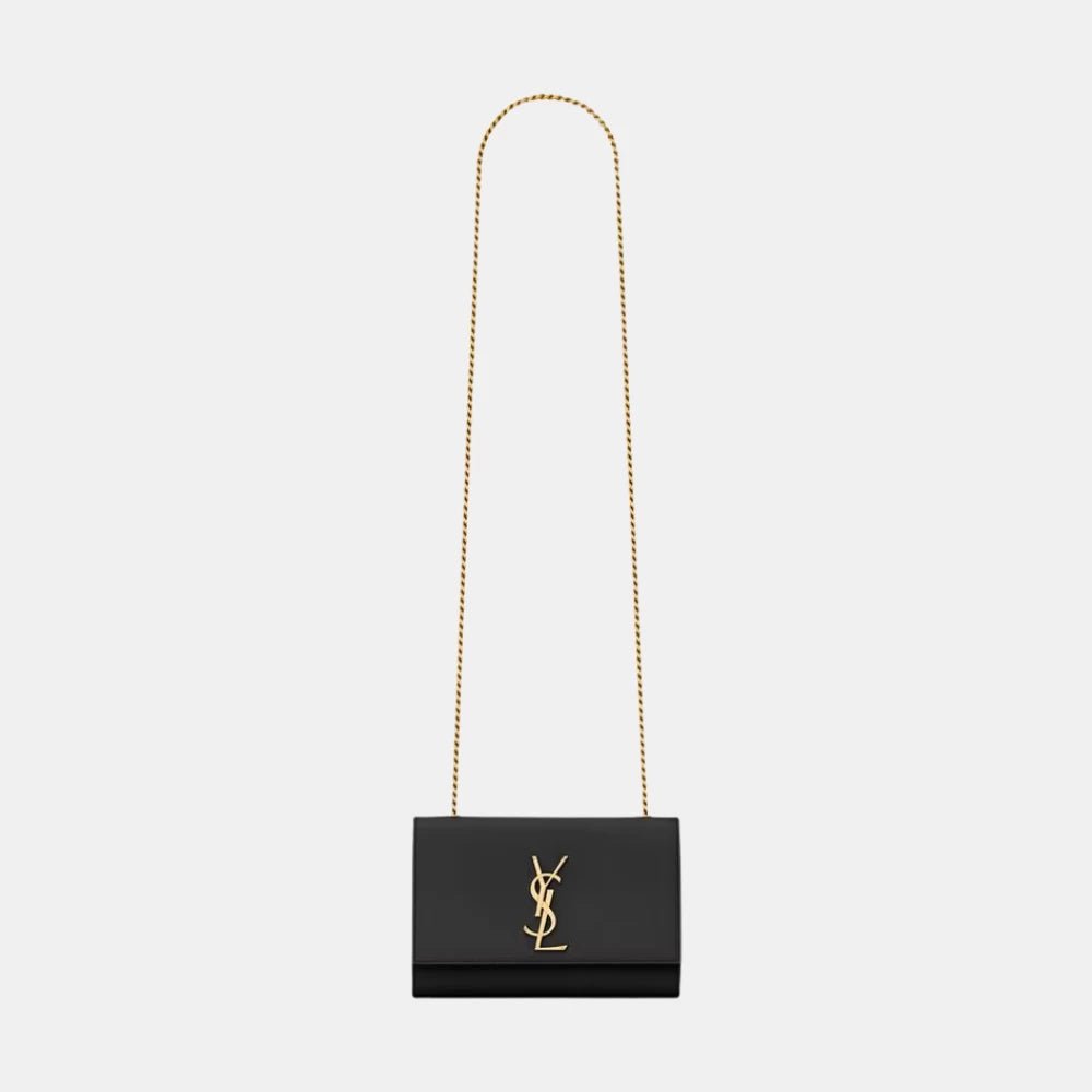 Saint Laurent Kate Small in Grain De Poudre Embossed Leather (Black) - DIVA ONLINE STORE