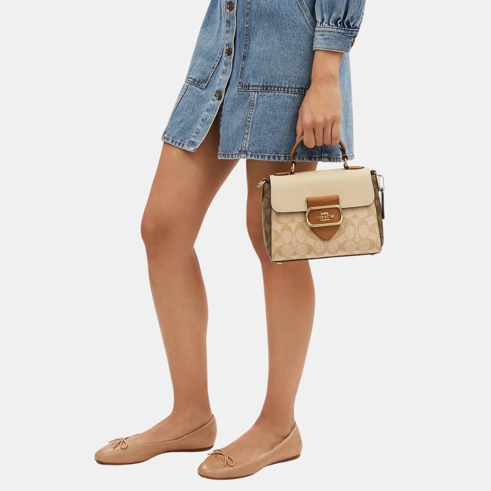Coach Morgan Top Handle Satchel Bag In Blocked Signature Canvas - DIVA ONLINE STORE