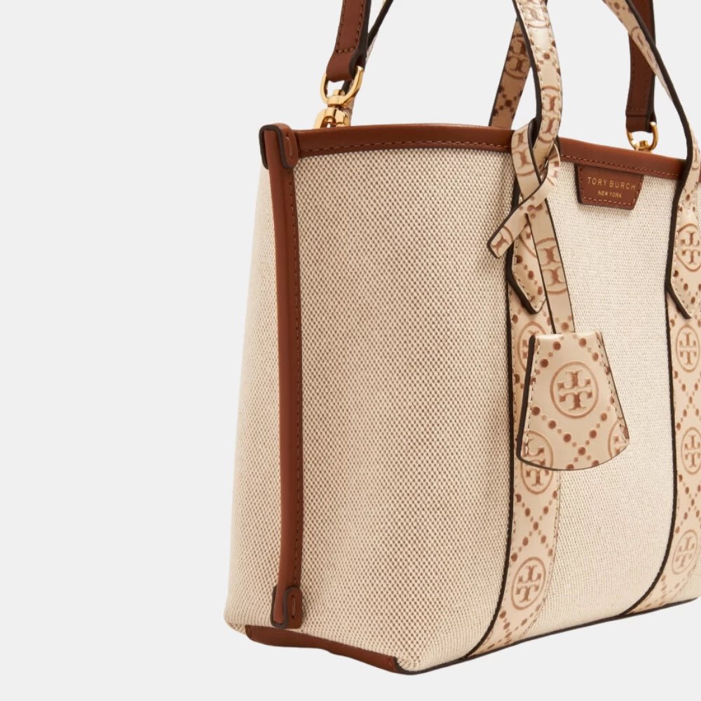 Tory Burch Perry Small Triple - Compartment Tote Bag (New Cream) - DIVA ONLINE STORE