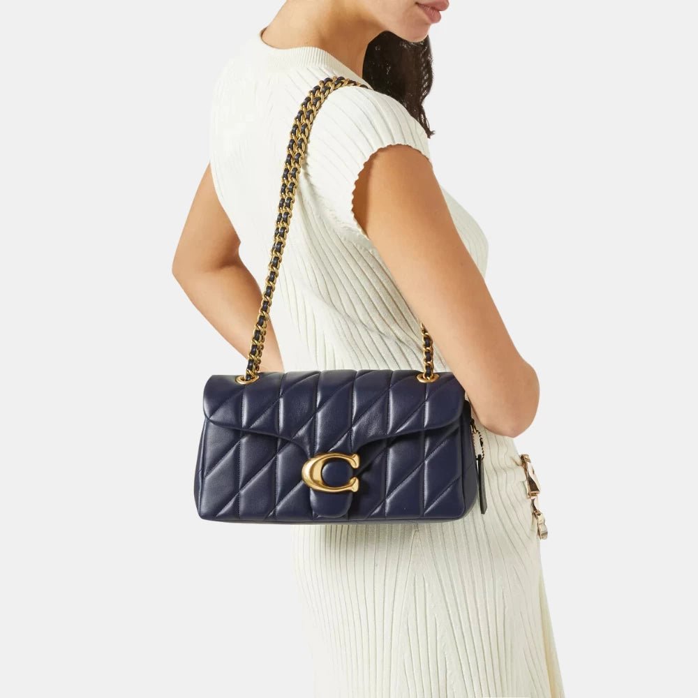 Coach Quilted Tabby Shoulder Bag (Navy Blue) - DIVA ONLINE STORE