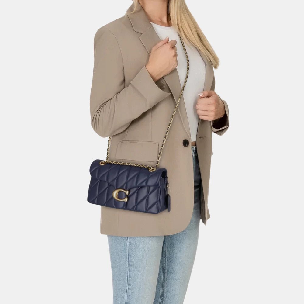Coach Quilted Tabby Shoulder Bag (Navy Blue) - DIVA ONLINE STORE