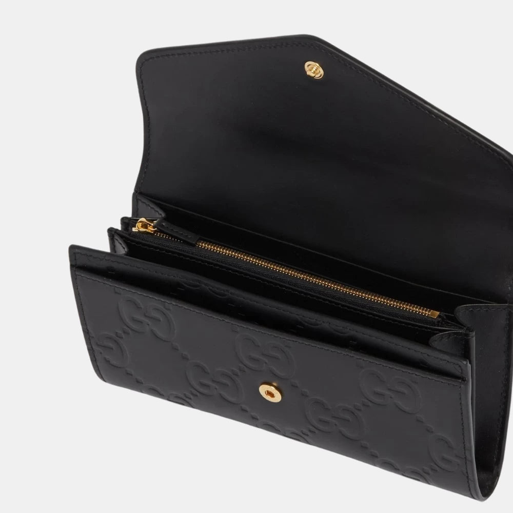 Gucci GG Continental Wallet (Black) - DIVA ONLINE STORE