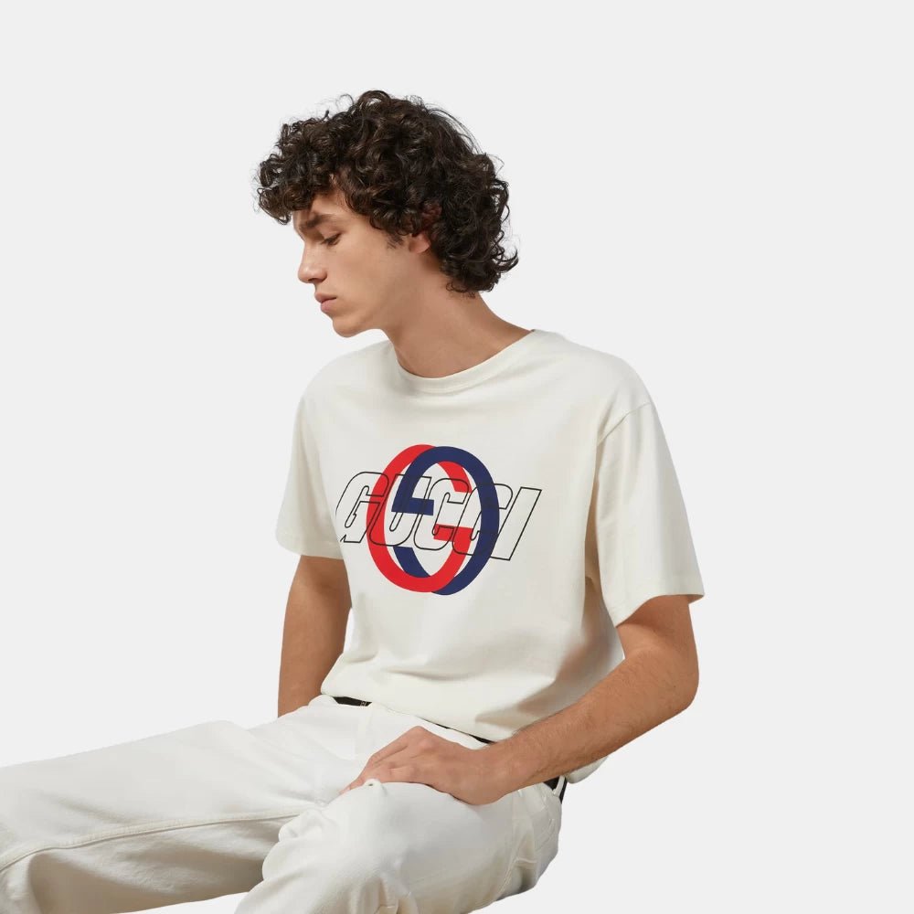 Gucci White Printed T-Shirt - DIVA ONLINE STORE