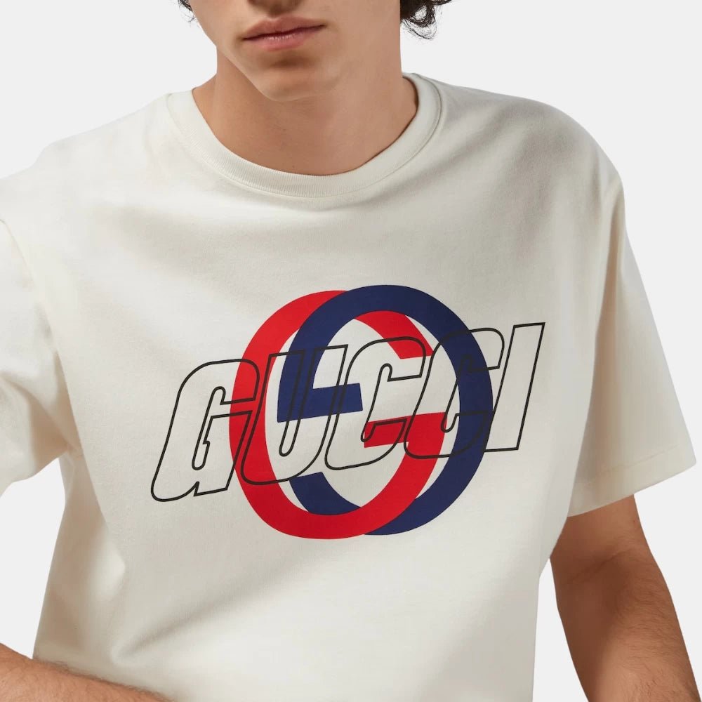Gucci White Printed T-Shirt - DIVA ONLINE STORE