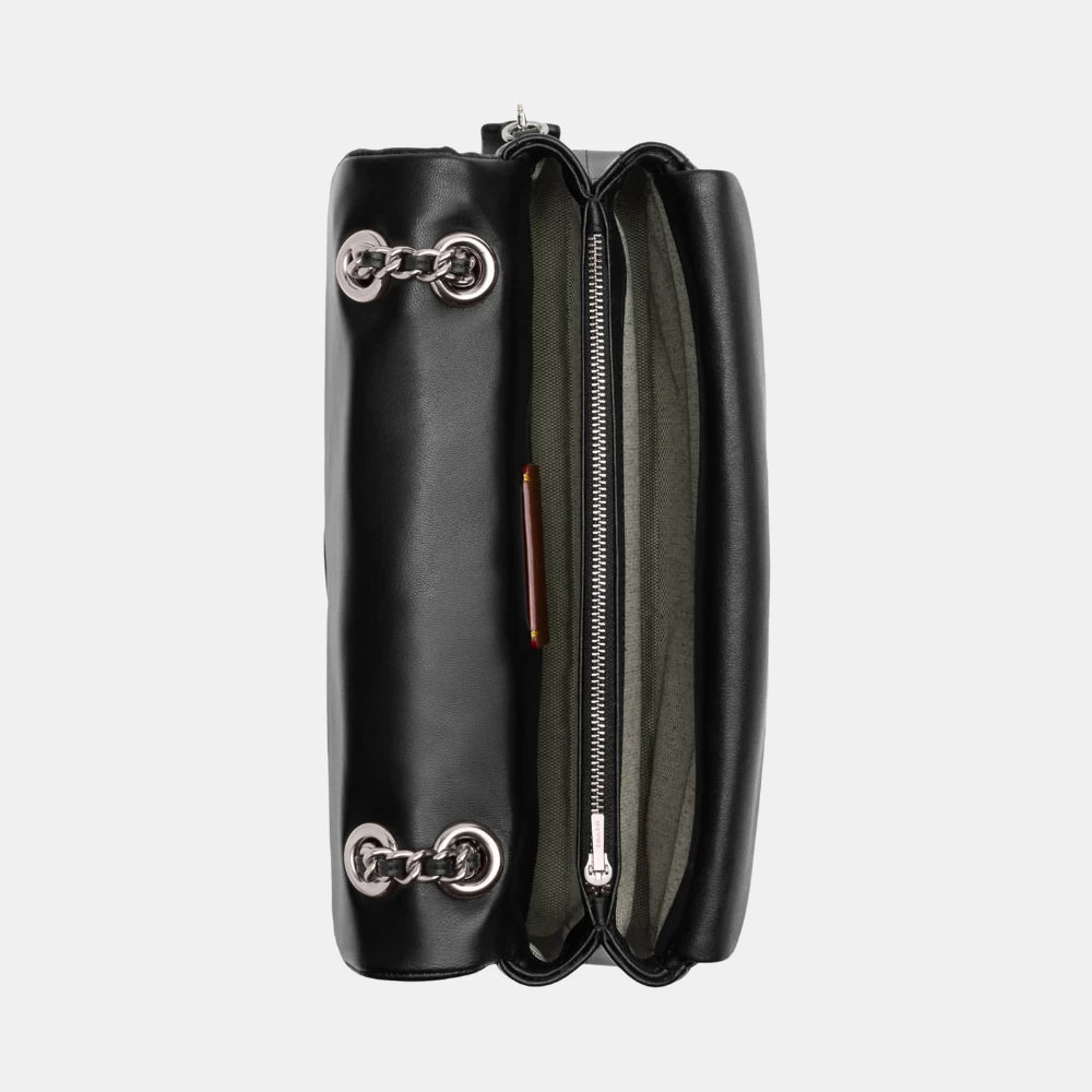 Coach Quilted Tabby Shoulder Bag (Black/Silver) - DIVA ONLINE STORE