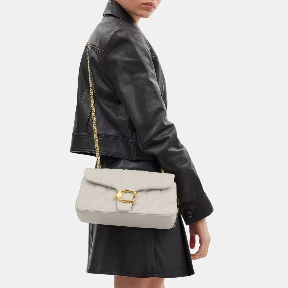 Coach Quilted Tabby Shoulder Bag (Chalk) - DIVA ONLINE STORE