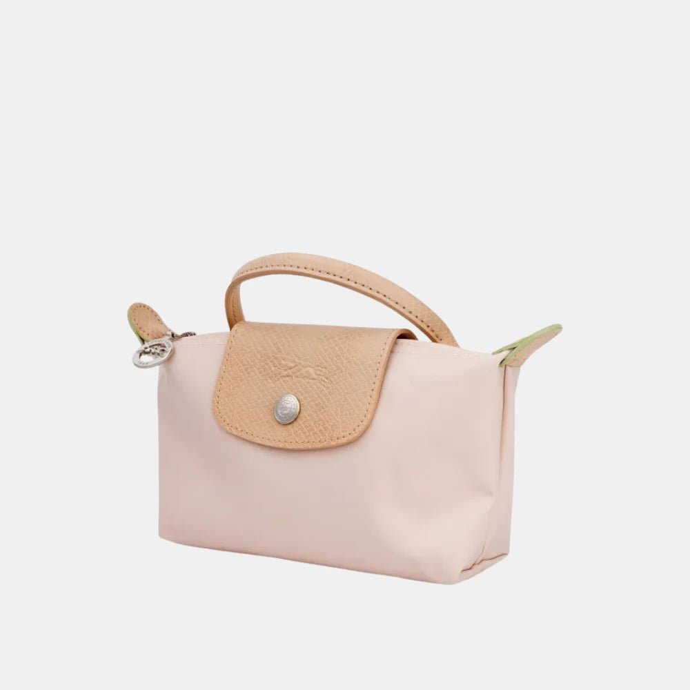Longchamp Le Pliage Green Pouch With Handle - DIVA ONLINE STORE