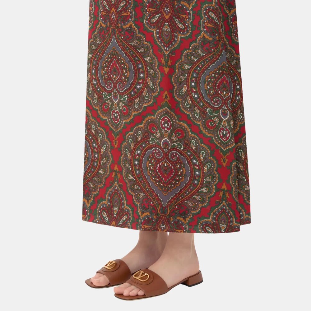 Valentino VLogo Signature Slide Sandal In Tobacco Calfskin - DIVA ONLINE STORE