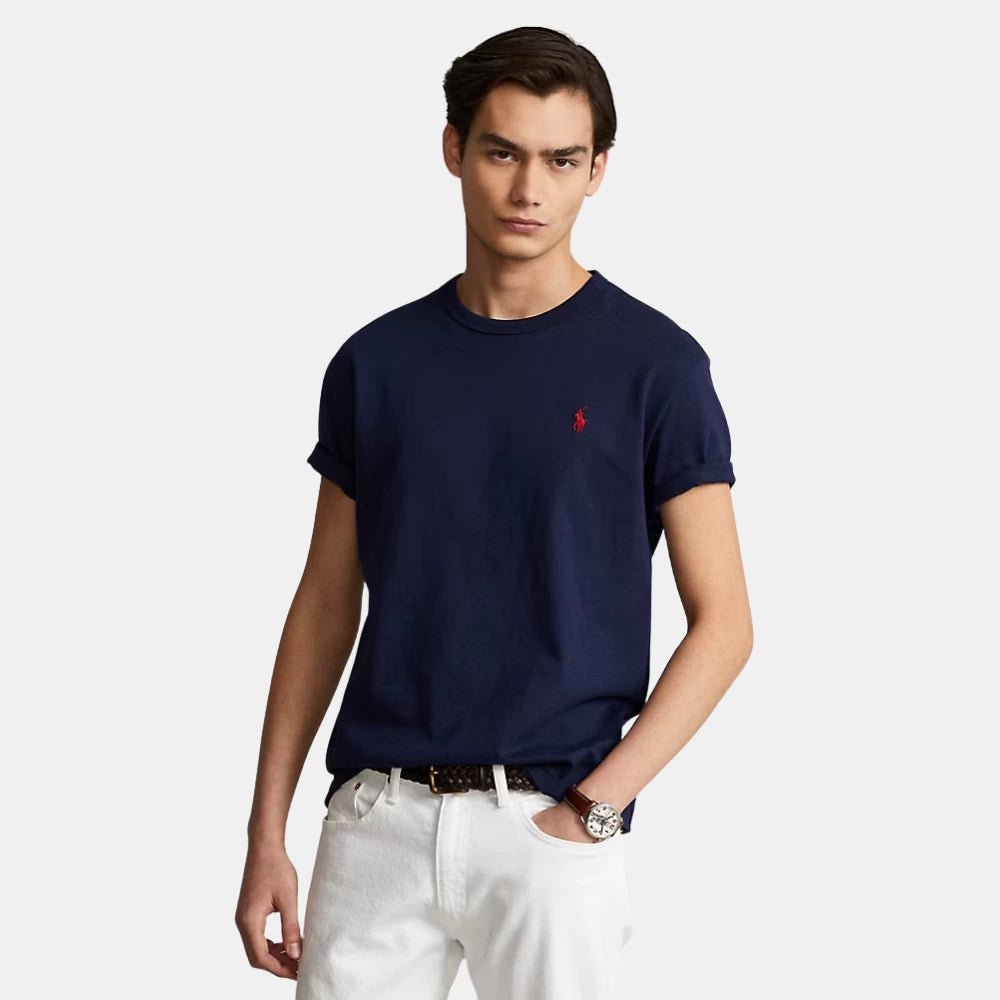 Ralph Lauren Classic Fit Heavyweight Navy Jersey T-Shirt - DIVA ONLINE STORE