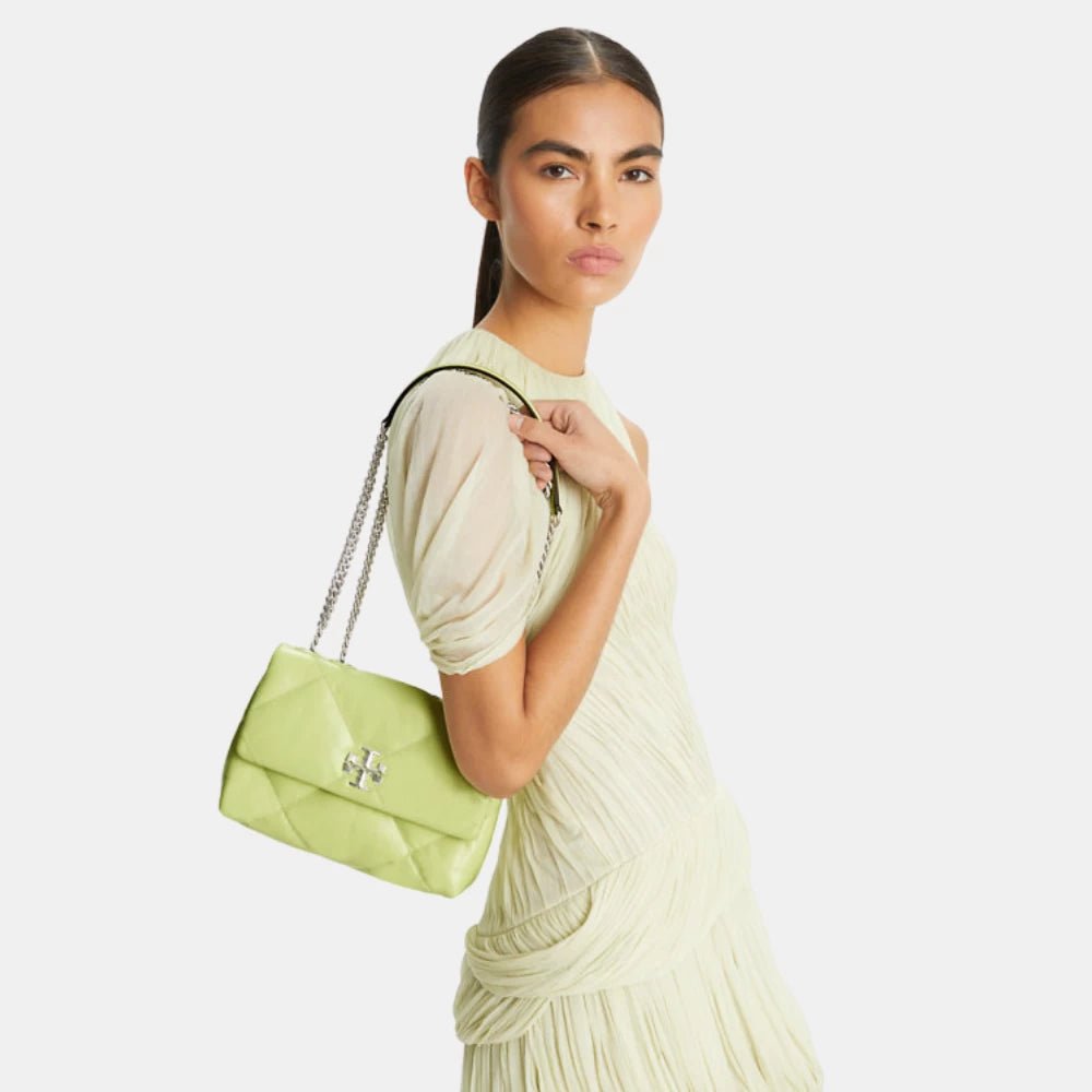 Tory Burch Kira Small Diamond Quilt Convertible Shoulder Bag (Pear) - DIVA ONLINE STORE