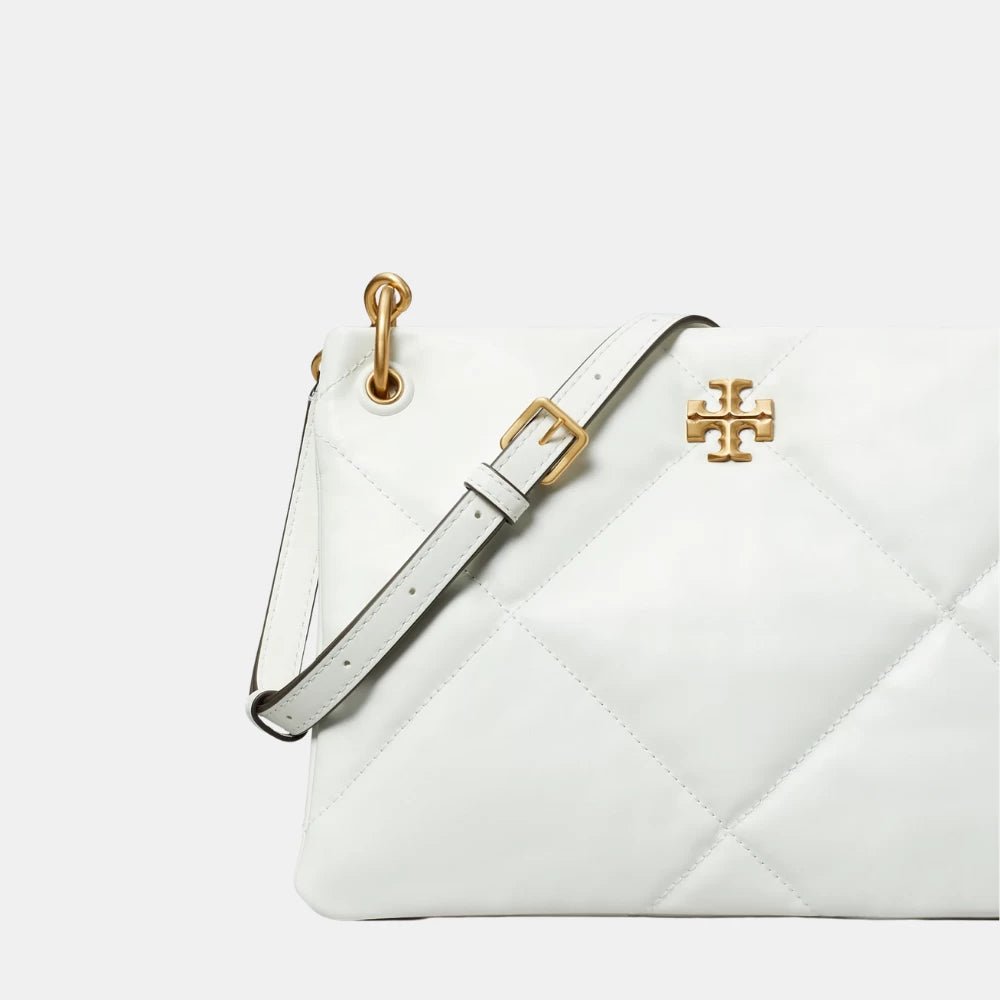 Tory Burch Small Kira Diamond Quilt Satchel (Blanc) - DIVA ONLINE STORE