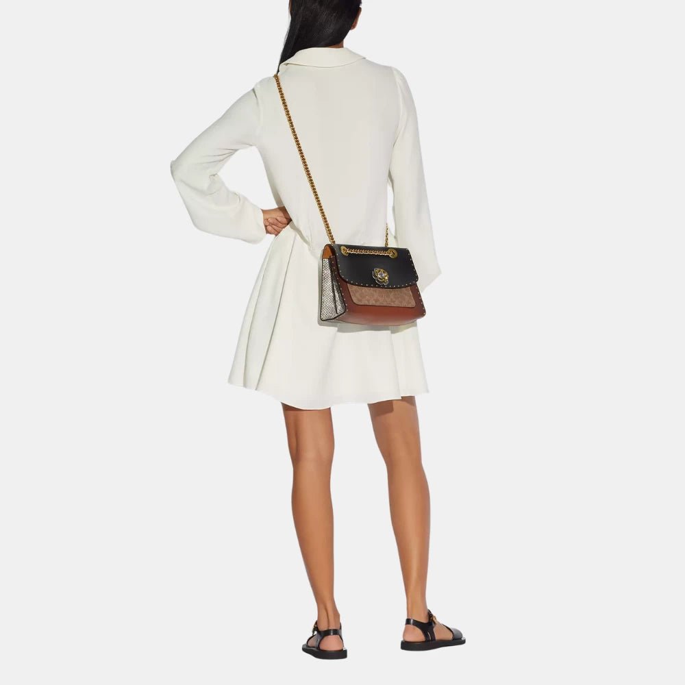 Coach Parker With Border Rivets And Snakeskin Detail - DIVA ONLINE STORE