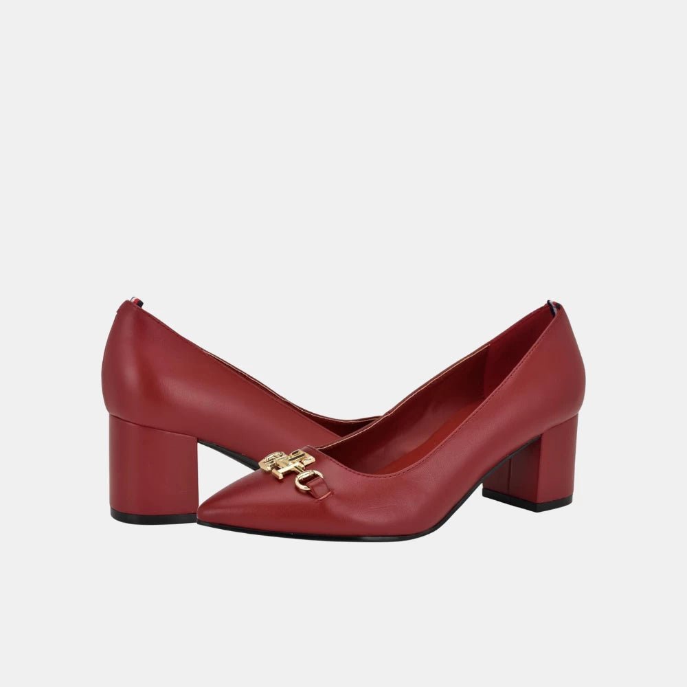 Tommy Hilfiger Nanya Block Heel Pumps (Dark Magma) - DIVA ONLINE STORE