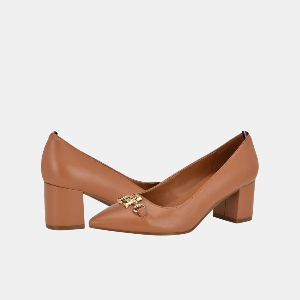 Tommy Hilfiger Nanya Block Heel Pumps (Spring Caramel) - DIVA ONLINE STORE