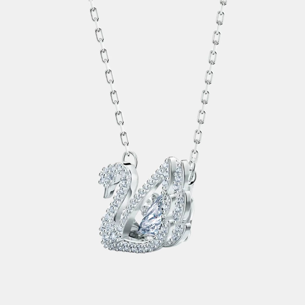 Swarovski White Rhodium Swan Necklace - DIVA ONLINE STORE