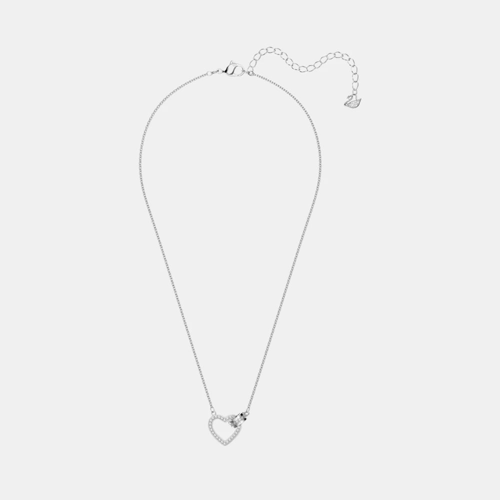 Swarovski Lovely Heart Rhodium Necklace - DIVA ONLINE STORE