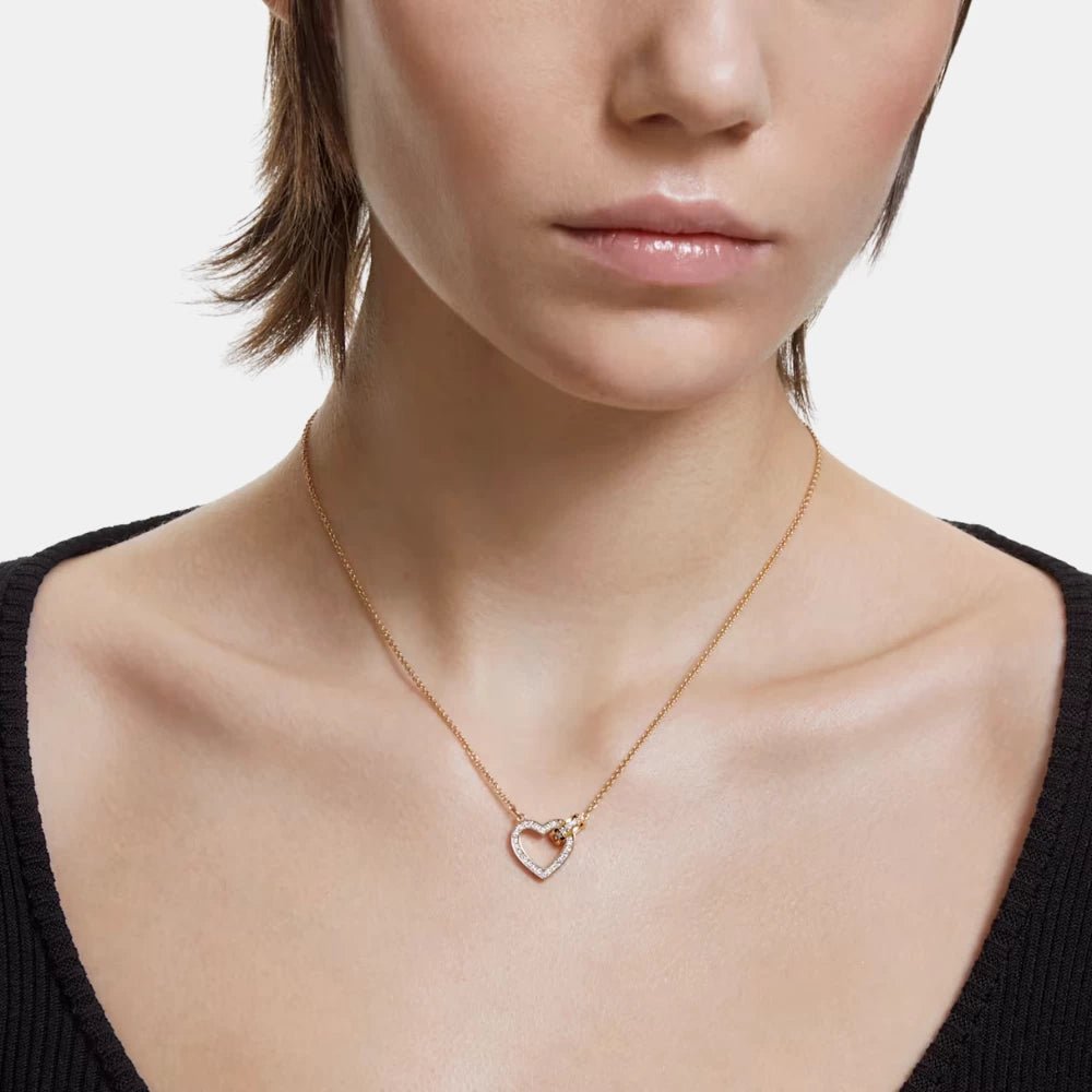 Swarovski Lovely Heart Gold Necklace - DIVA ONLINE STORE