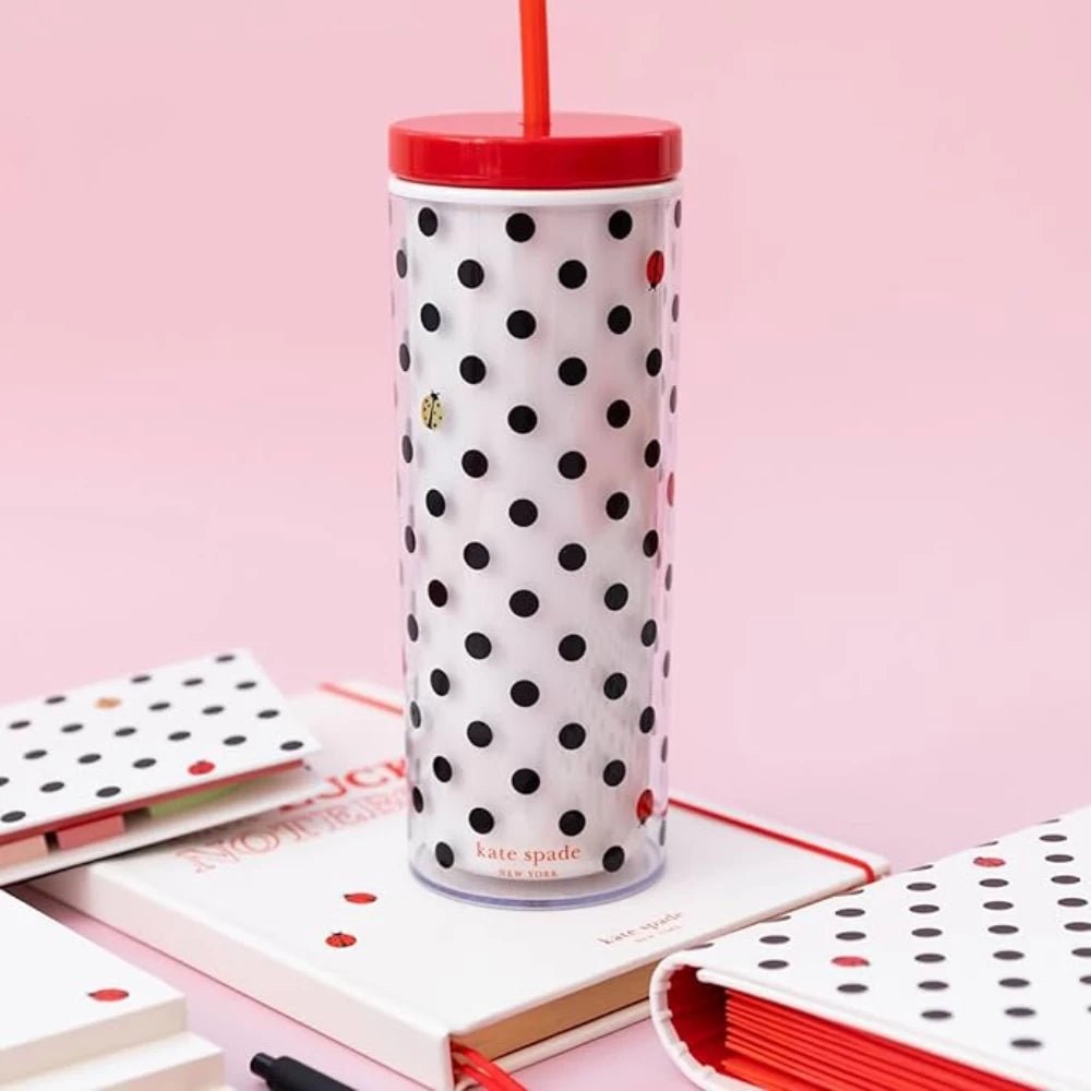 Kate Spade Acrylic Tumbler (Ladybug Dot) - DIVA ONLINE STORE