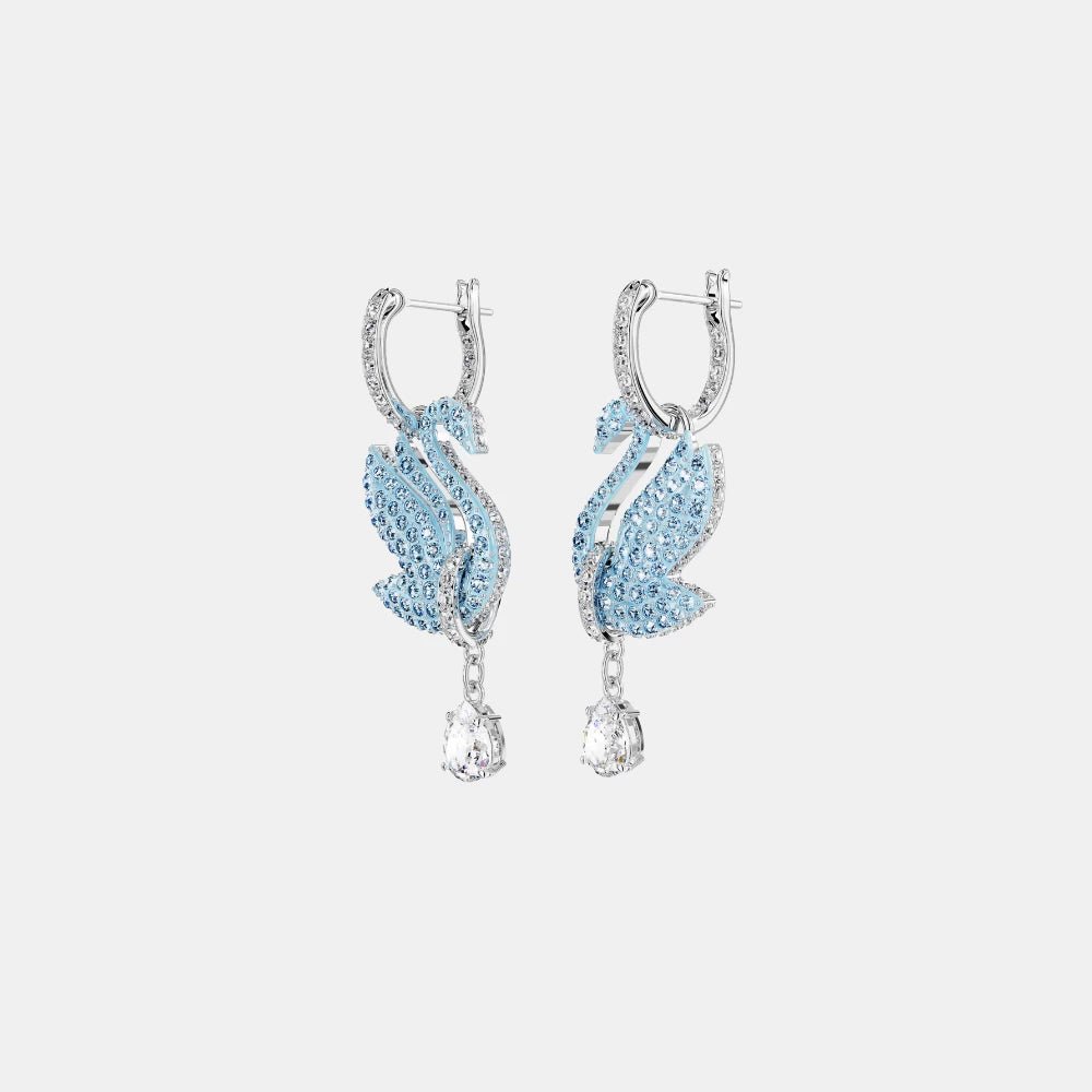 Swarovski Blue Swan Drop Earrings - DIVA ONLINE STORE