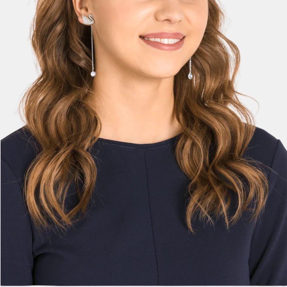 Swarovski Iconic Swan Drop Earrings - DIVA ONLINE STORE