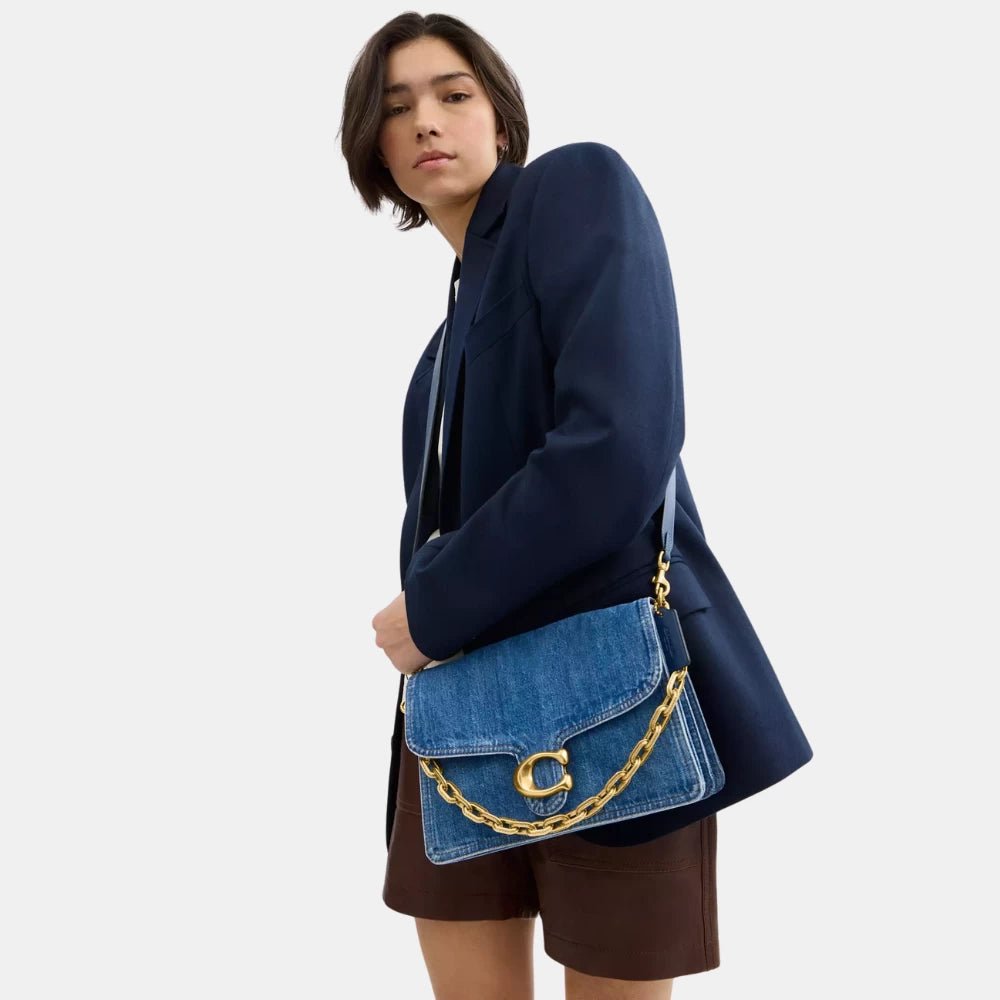 Coach Chain Tabby Shoulder Bag (Denim/Deep Blue) - DIVA ONLINE STORE