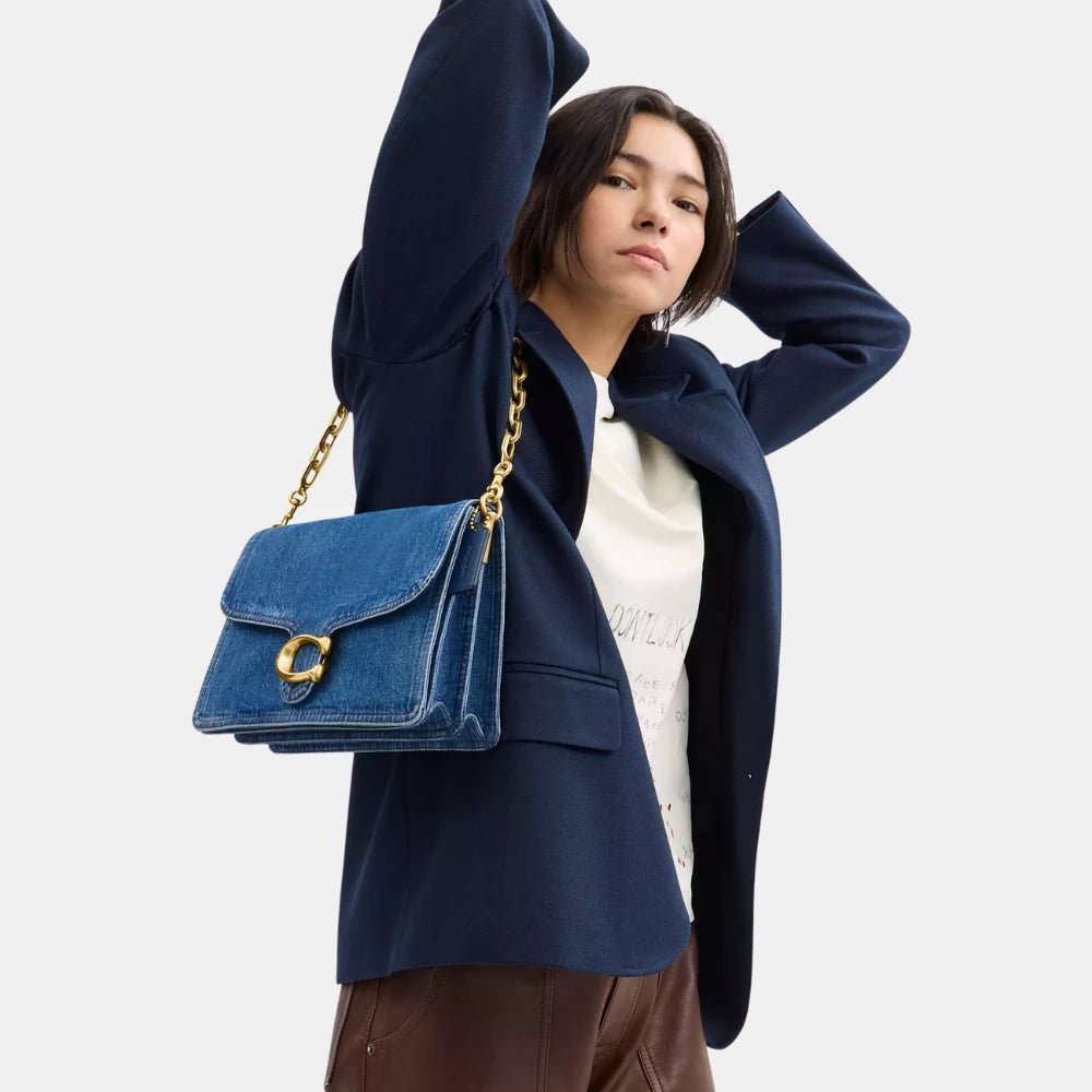 Coach Chain Tabby Shoulder Bag (Denim/Deep Blue) - DIVA ONLINE STORE