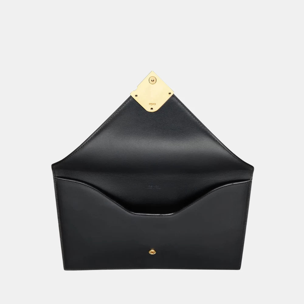 Fendi FF Diamonds Flat Pouch (Black) - DIVA ONLINE STORE