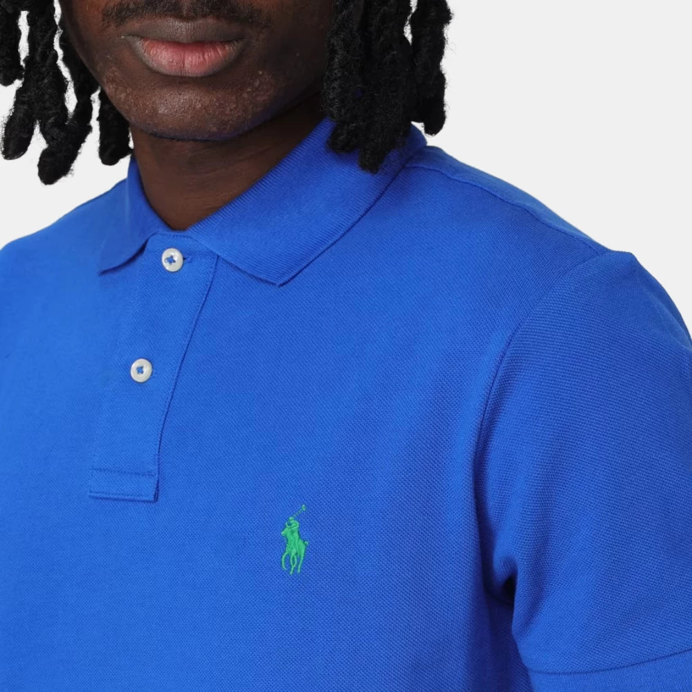 Ralph Lauren Iconic Blue Mesh Polo Shirt - DIVA ONLINE STORE