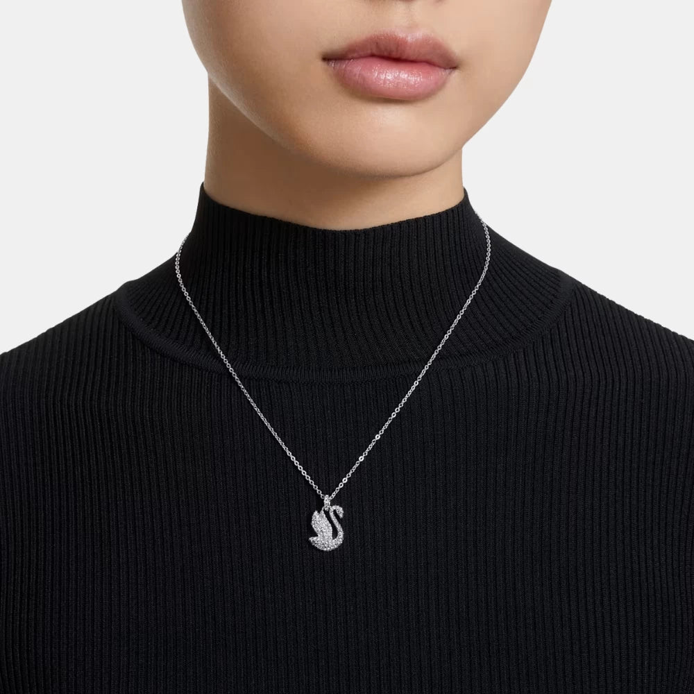 Swarovski Medium White Swan Necklace - DIVA ONLINE STORE