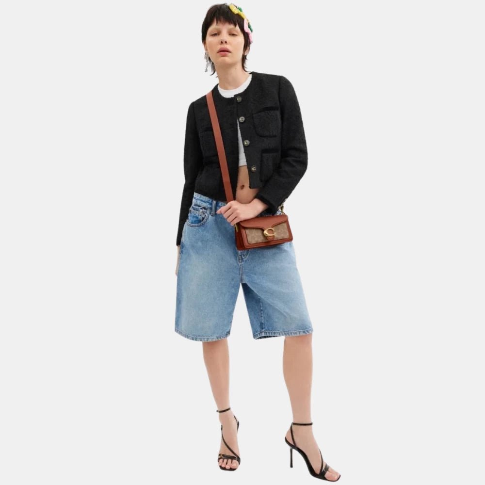 Coach Tabby Shoulder Bag In Signature Canvas (Tan/Rust) - DIVA ONLINE STORE