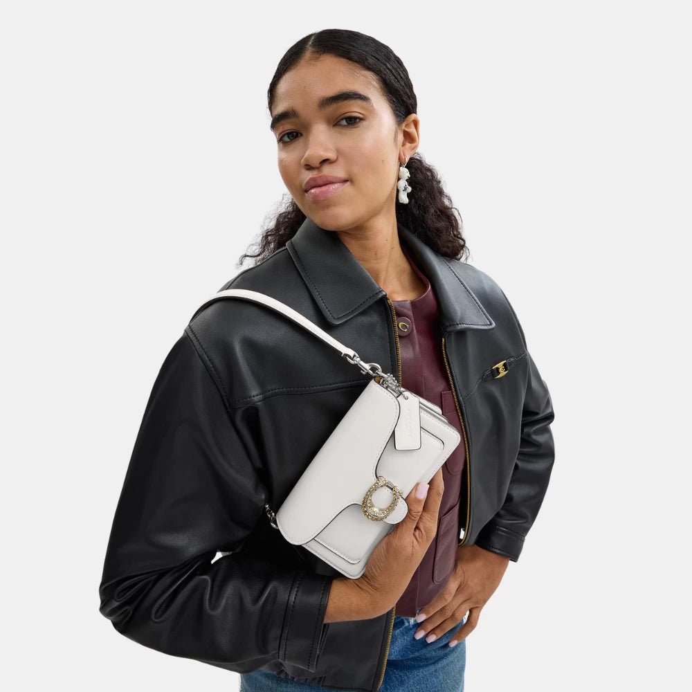 Coach Tabby 20 Shoulder Bag With Pave Crystal Embellished (Chalk) - DIVA ONLINE STORE
