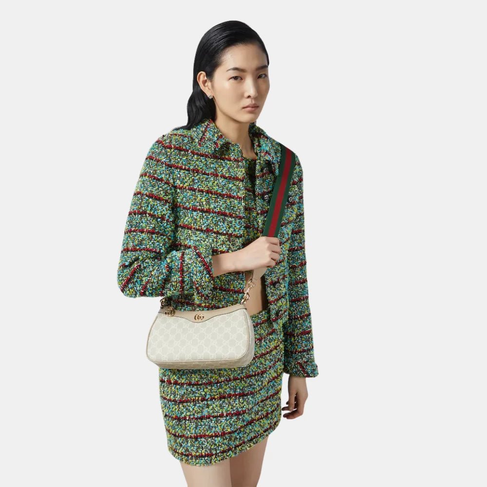 Gucci Ophidia Small Shoulder Bag (Beige/White) - DIVA ONLINE STORE