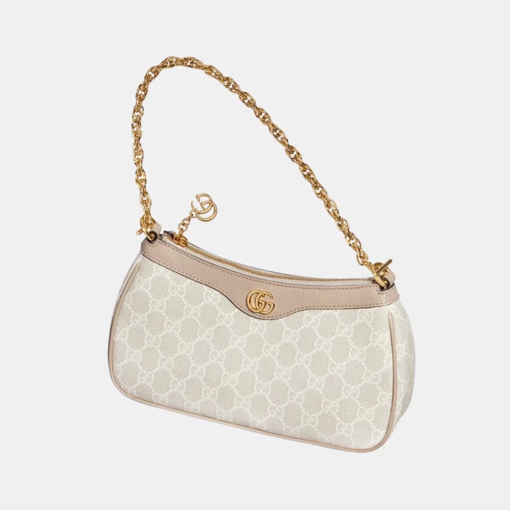 Gucci Ophidia Small Shoulder Bag (Beige/White) - DIVA ONLINE STORE