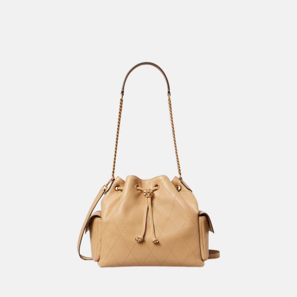 Tory Burch Charlie Quilted Drawstring Shoulder Bag - DIVA ONLINE STORE