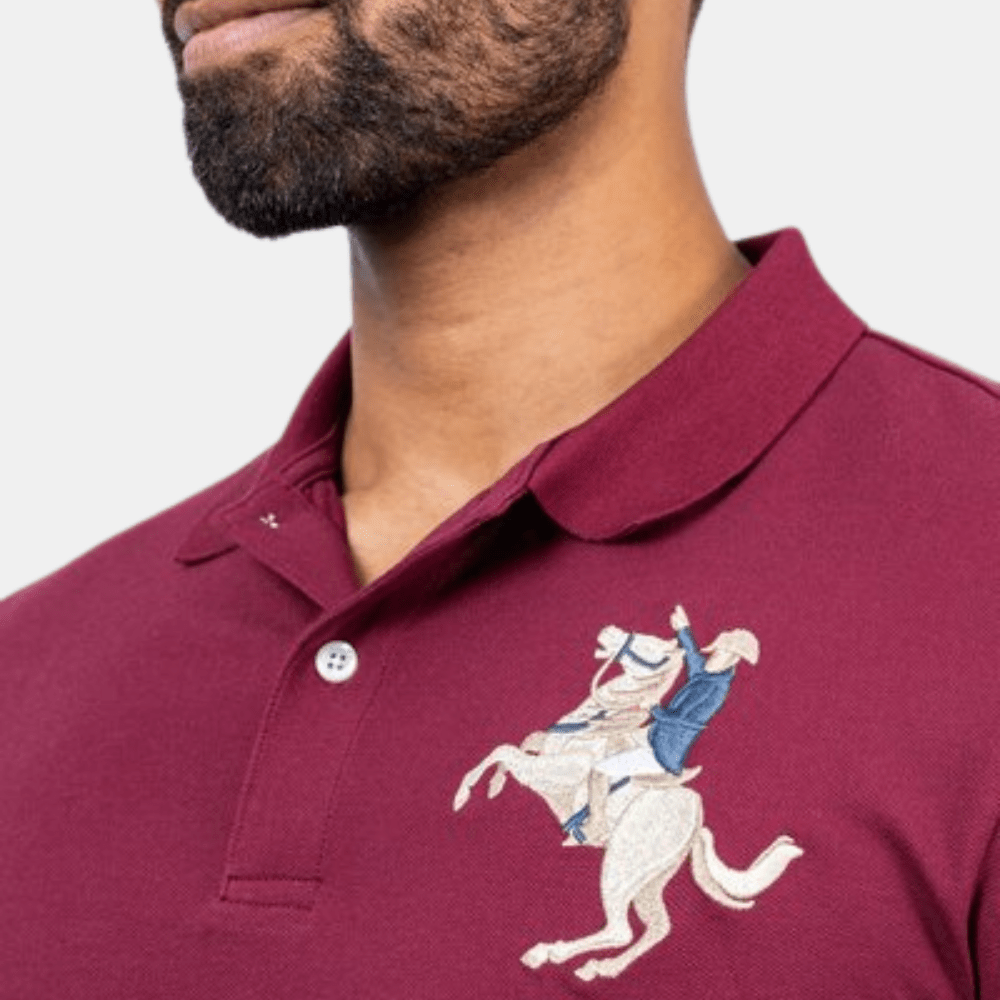 Giordano 3D Napoleon Polo Shirt (Red) - DIVA ONLINE STORE