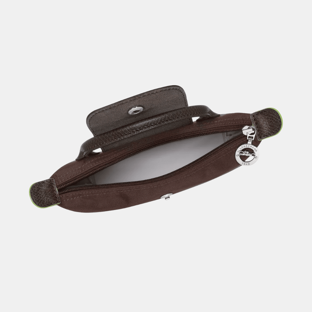 Longchamp Le Pliage Green Pouch With Handle - DIVA ONLINE STORE