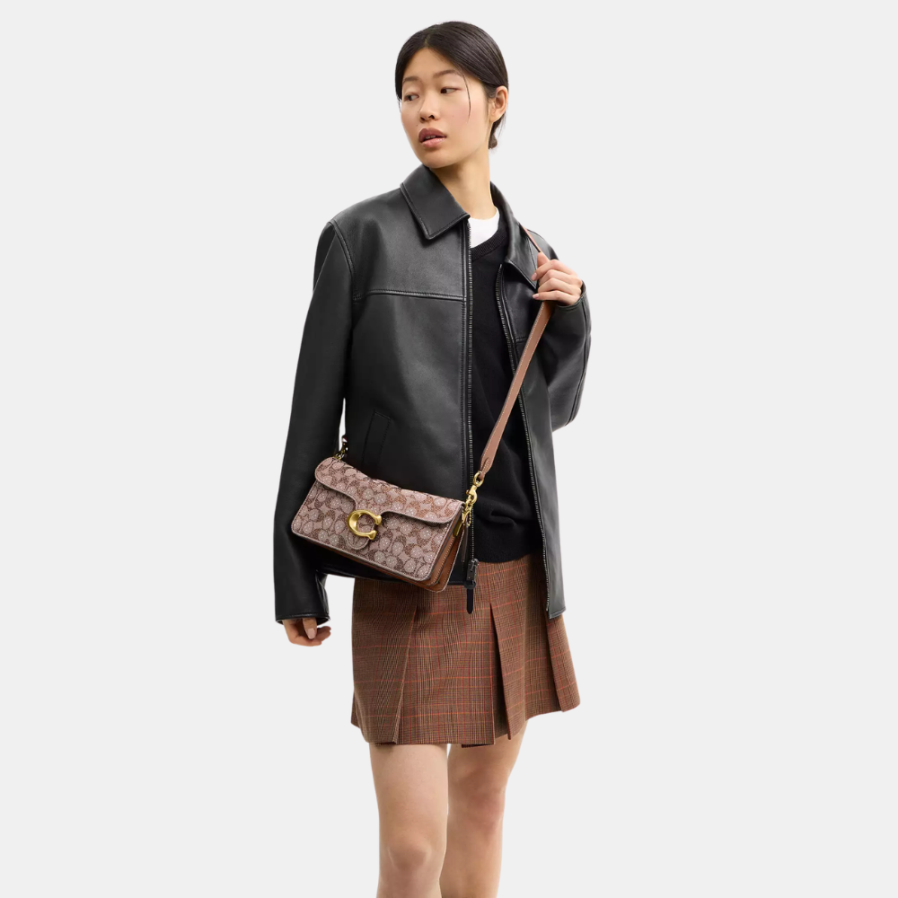 Coach Tabby 26 Shoulder Bag In Crystal Signature Jacquard