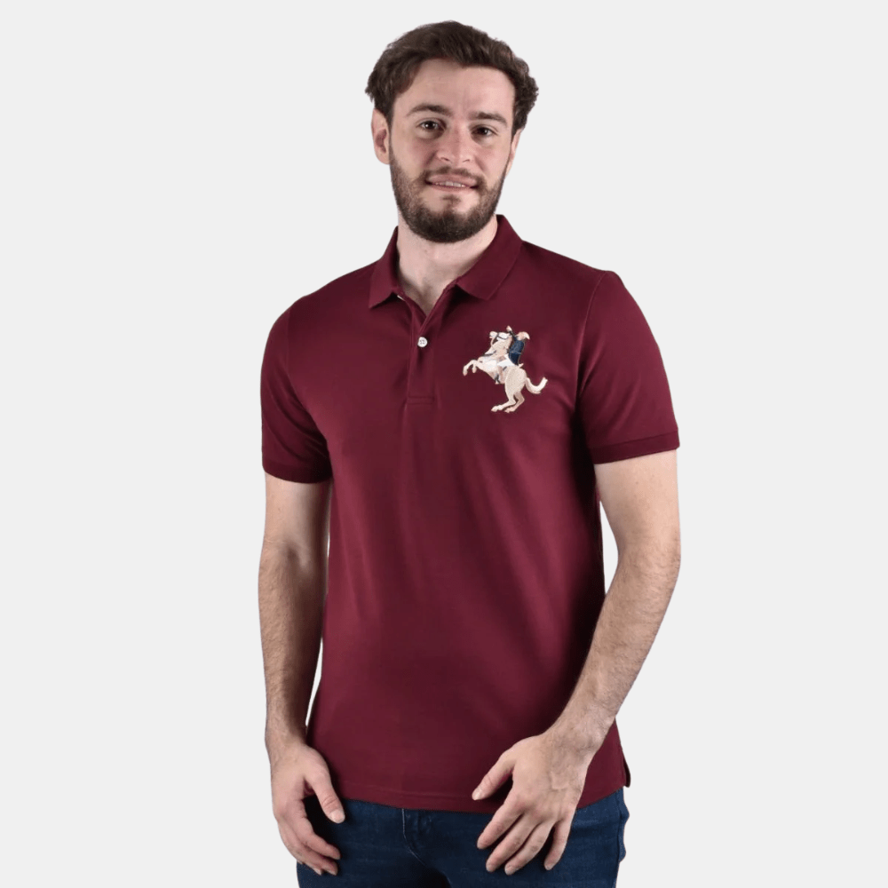Giordano 3D Napoleon Polo Shirt (Red) - DIVA ONLINE STORE