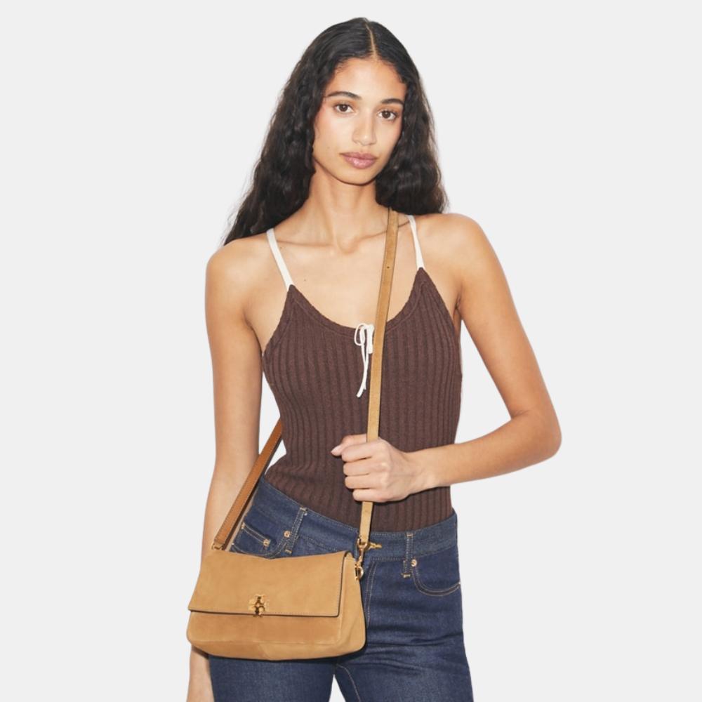 Tory Burch Small Charlie Suede Shoulder Bag