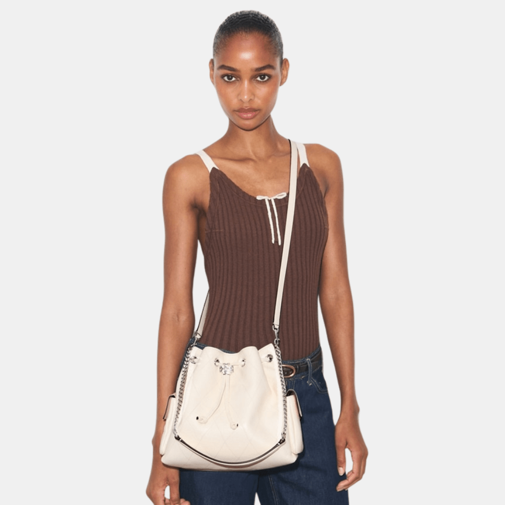 Tory Burch Charlie Quilted Drawstring Shoulder Bag - DIVA ONLINE STORE
