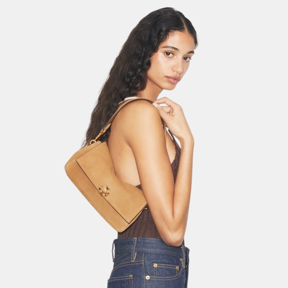 Tory Burch Small Charlie Suede Shoulder Bag