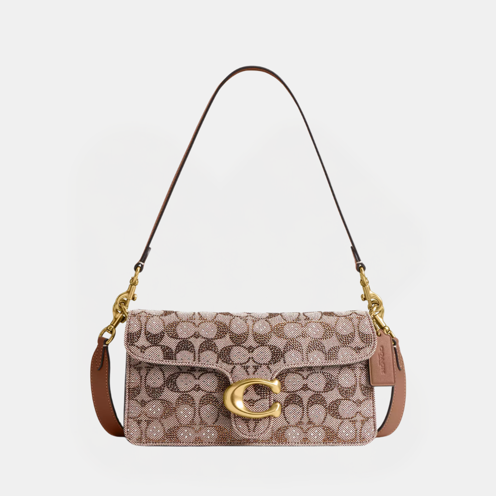 Coach Tabby 26 Shoulder Bag In Crystal Signature Jacquard