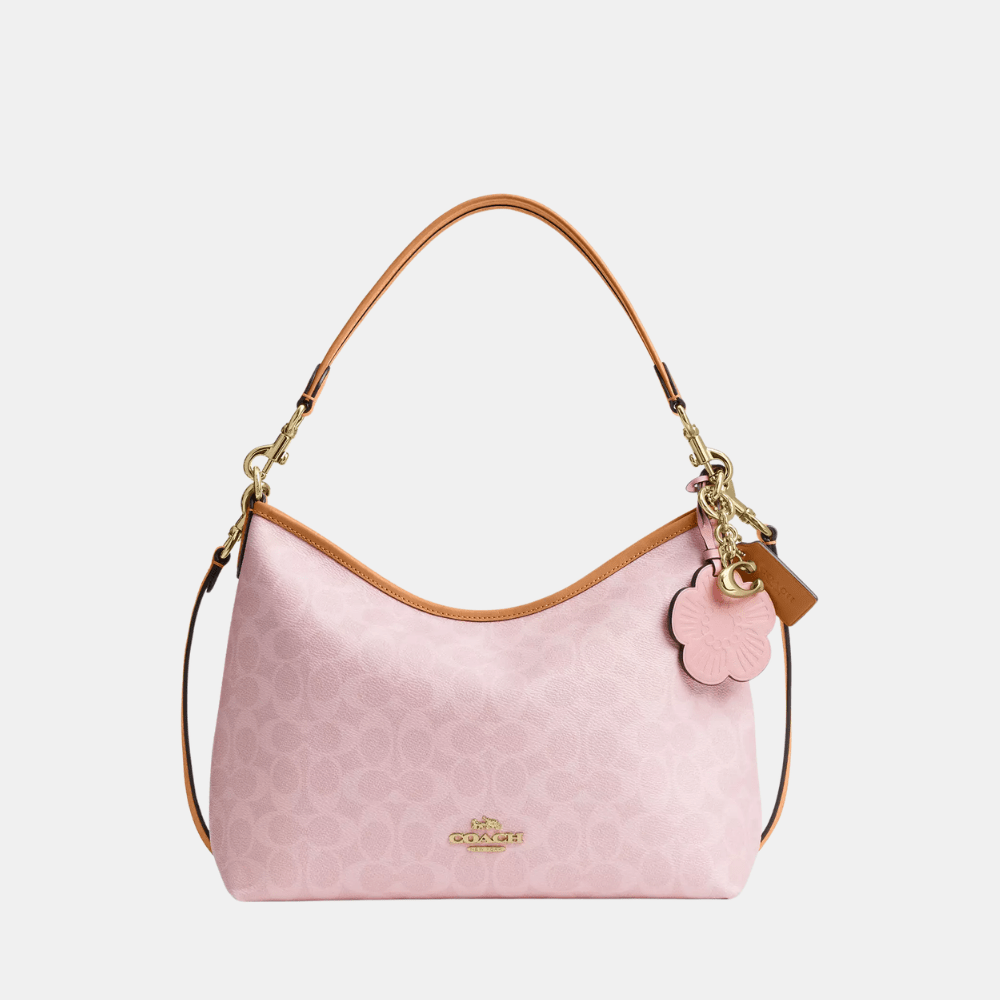 Coach Laurel Shoulder Bag In Signature Canvas With Charms