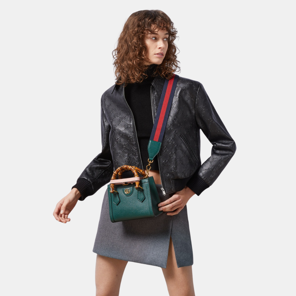 Gucci Diana Mini Tote Bag (Green)