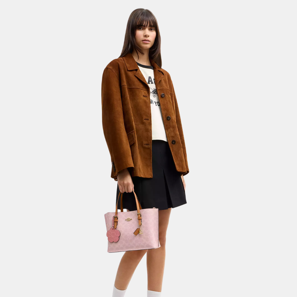 Coach Mollie Tote Bag 25 In Signature Canvas With Charms