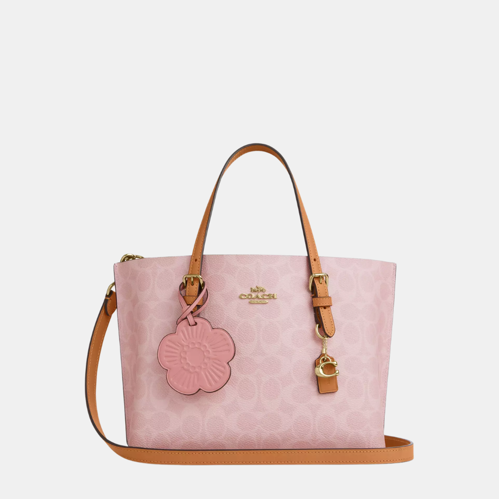 Coach Mollie Tote Bag 25 In Signature Canvas With Charms
