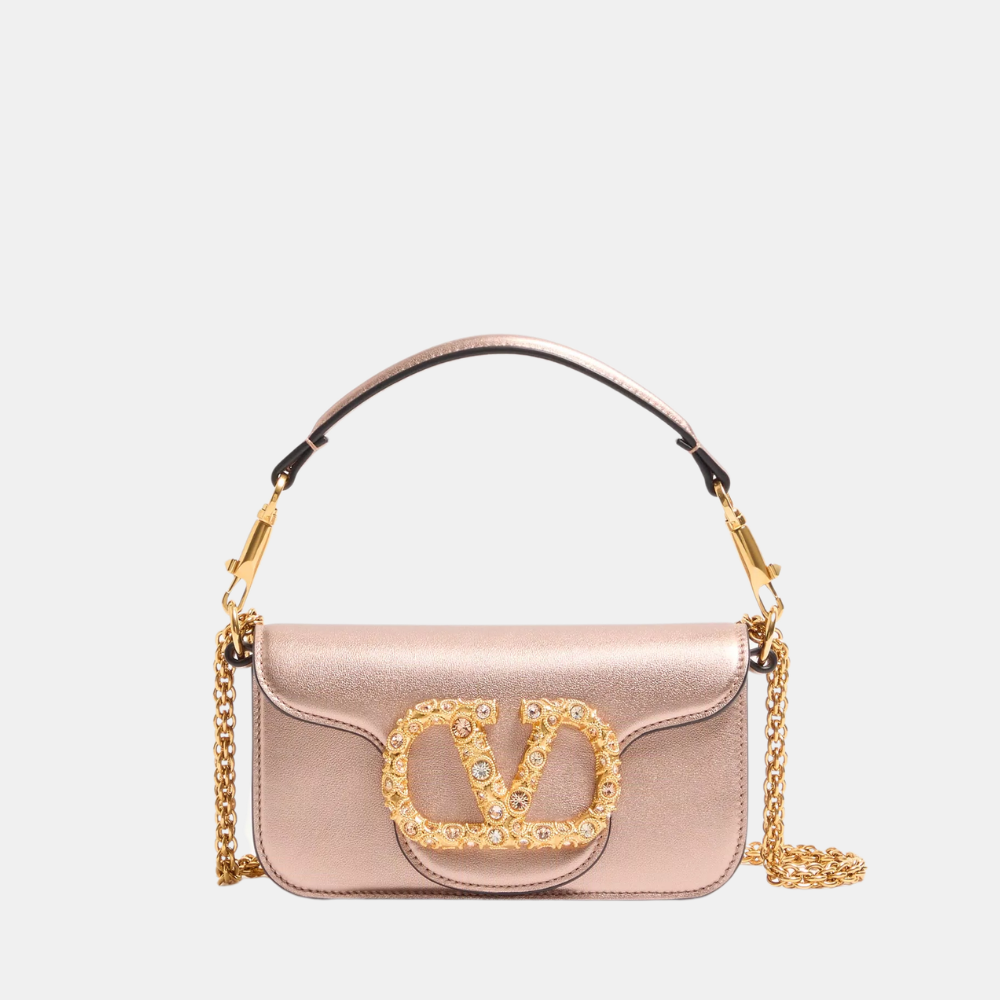 Valentino Garavani Locò Small Shoulder Bag (Rose Cannelle)