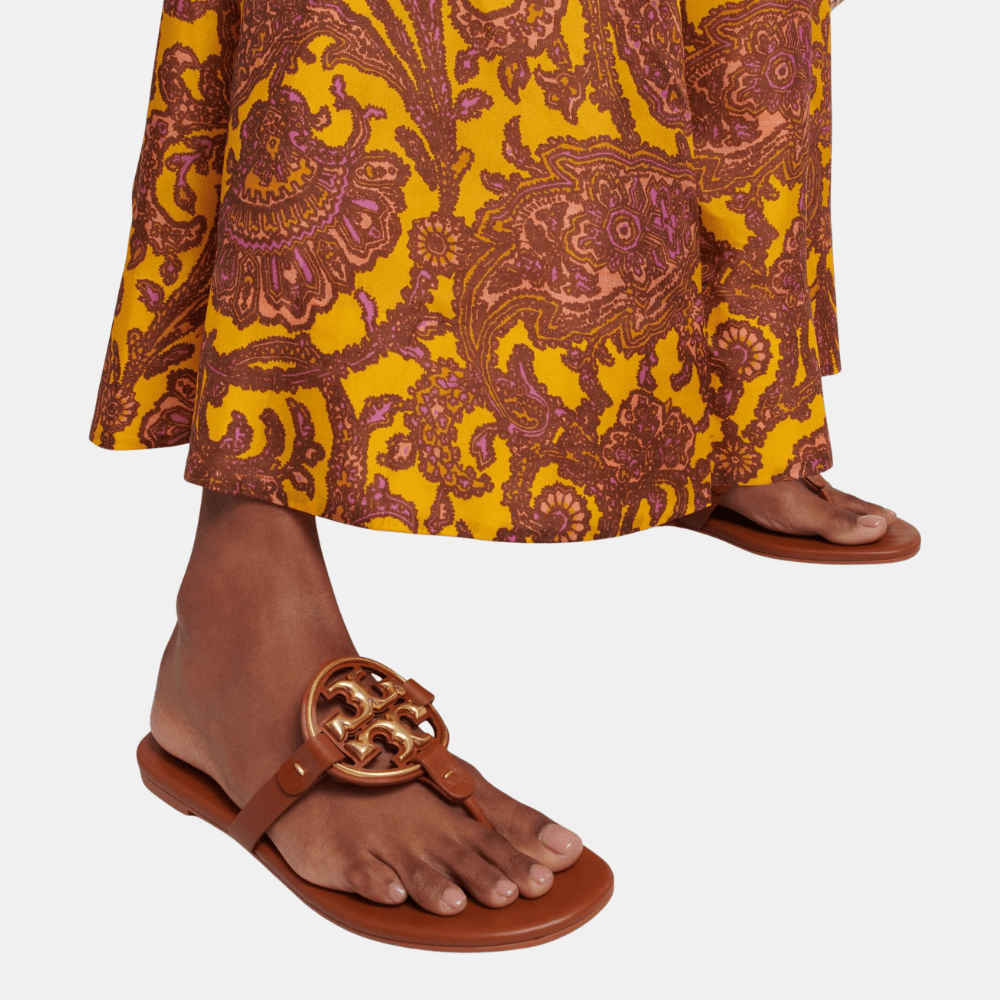 Tory Burch Metal Miller Sandal (Walnut) - DIVA ONLINE STORE